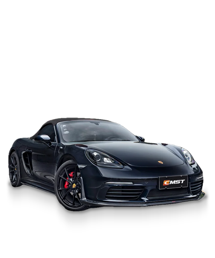 Porsche 718 Cayman with CMST carbon front lip and side skirts