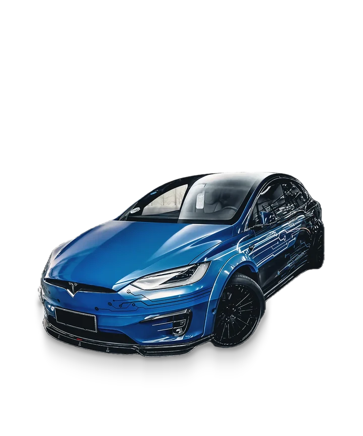 Tesla Model X with the CMST carbon aero kit